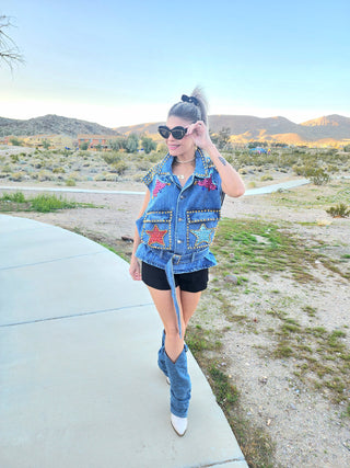 Exotic  vest jacket top