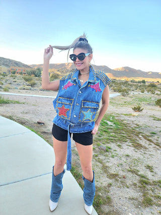 Exotic  vest jacket top