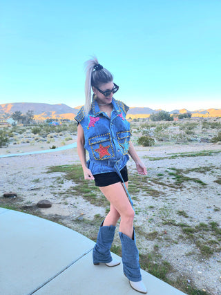 Exotic  vest jacket top