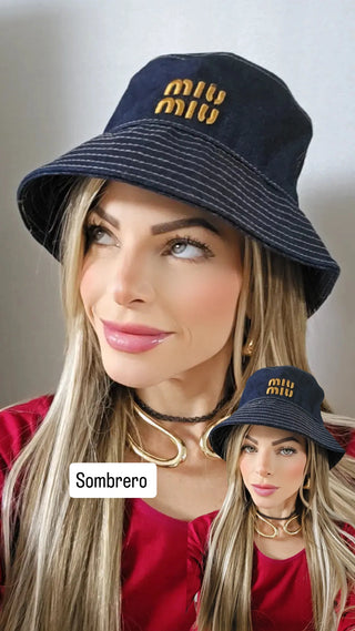 Denim bucket hat