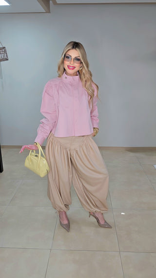 Pink cape top