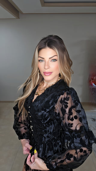 Enchanted Flower velvet top
