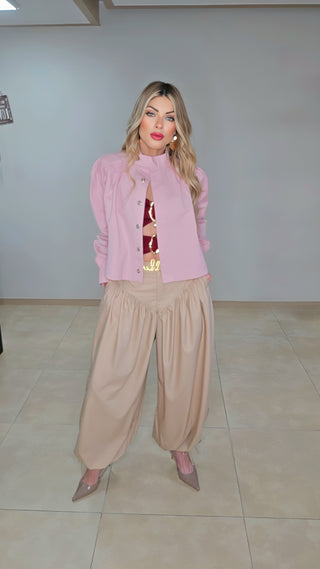 Pink cape top