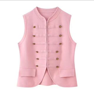 Bella Pink Napoleon vest top