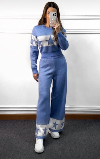 Like a star blue pants set
