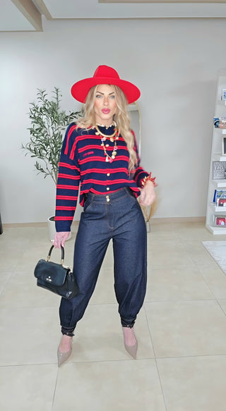 My stripe Era sweater top