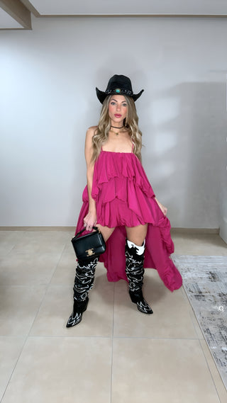 A plum boho romper