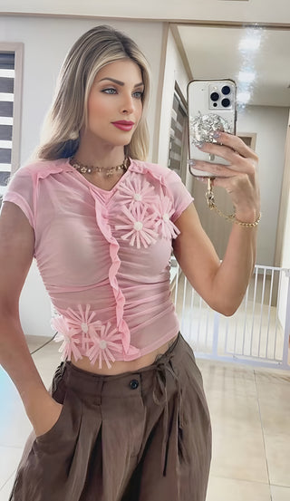 Pink muse top