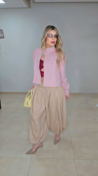 Pink cape top