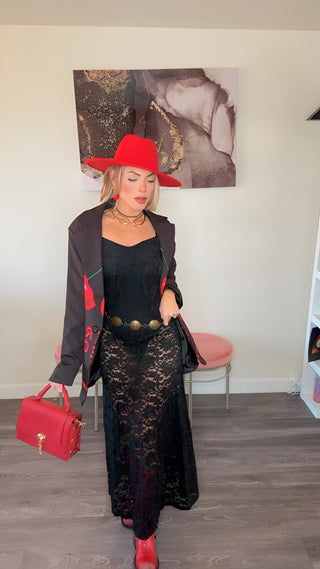 Lace widow dress
