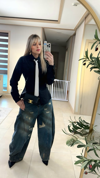 Fanny camu  barrel jeans