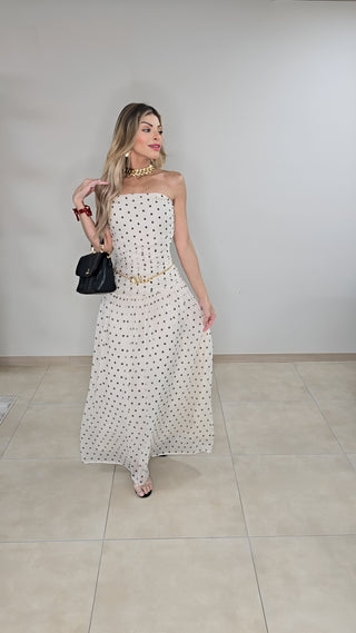 Vanilla polka dots dress