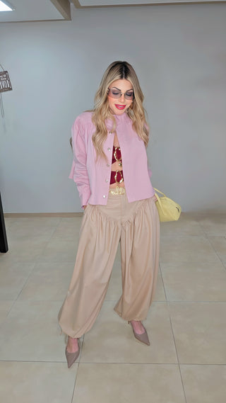 Pink cape top