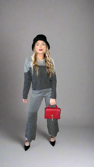 Elegance Striped Pants set
