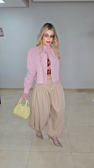 Pink cape top