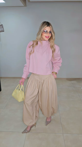 Pink cape top