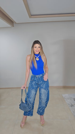 Baby bow barrel jeans