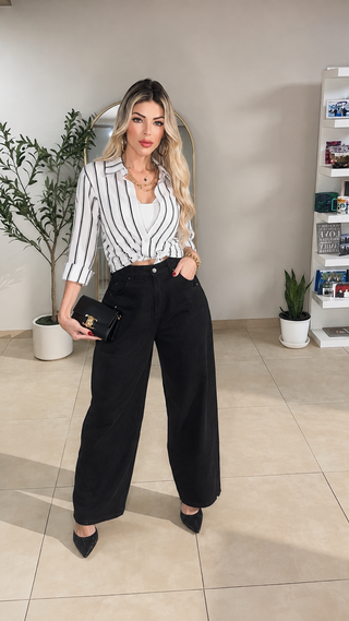 Striped office top