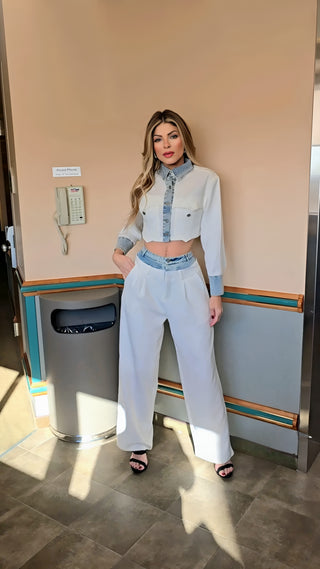 White Clouds crop top
