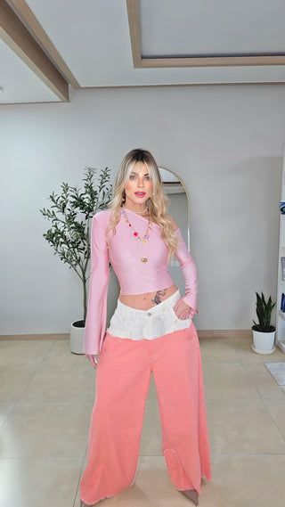 Coral Beige palazzo pants