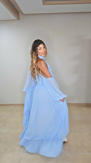 Cartagena blue skirt set