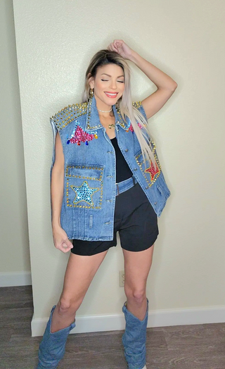 Exotic  vest jacket top